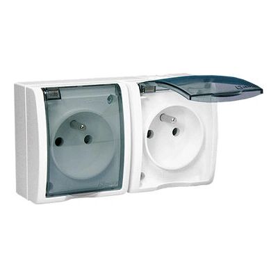 Kontakt-Simon AQGZ1-2Z/11A Steckdose - Weiß Kontakt-Simon AQGZ1-2Z/11A Steckdose - Weiß
