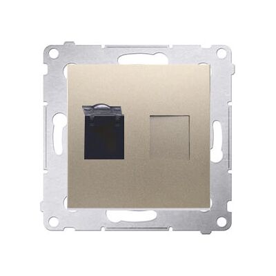 Kontakt-Simon D61.01/44 Netzwerksteckdose Gold - Kategorie 6 RJ45 Kontakt-Simon D61.01/44 Netzwerksteckdose Gold - Kategorie 6 RJ45