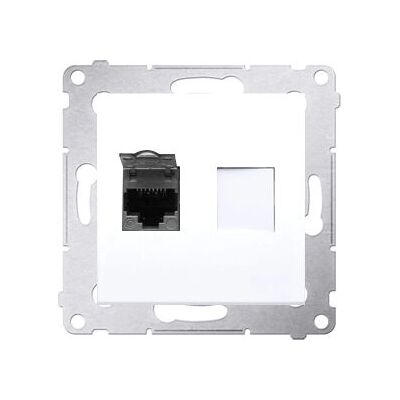 Kontakt-Simon D61E.01/11 Netzwerksockel - CAT6, S/UTP, Weiß Kontakt-Simon D61E.01/11 Netzwerksockel - CAT6, S/UTP, Weiß