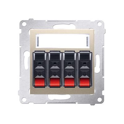 Kontakt-Simon DGL34.01/44 Gold Steckdose - 4-fach, IP20, Wandmontage Kontakt-Simon DGL34.01/44 Gold Steckdose - 4-fach, IP20, Wandmontage