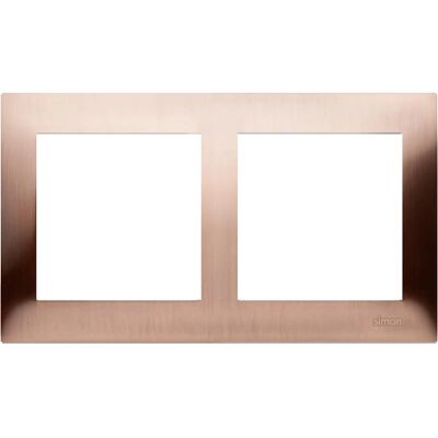 Cornice doppia Kontakt-Simon rame rustico - Accessorio scatola presa Cornice doppia Kontakt-Simon rame rustico - Accessorio scatola presa