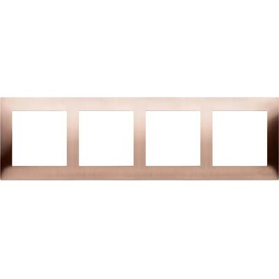 Accessorio scatola preselezione Kontakt-Simon DR4/36 - Cornice quadrupla in metallo Accessorio scatola preselezione Kontakt-Simon DR4/36 - Cornice quadrupla in metallo