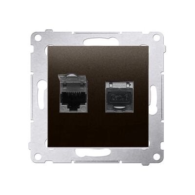 Contacto-Simon D62E.01/46 Enchufe - Categoría 6 RJ45, Doble blindaje, Bronce Contacto-Simon D62E.01/46 Enchufe - Categoría 6 RJ45, Doble blindaje, Bronce