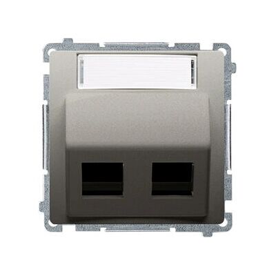 Kontakt-Simon - BMGPS2P.02/29 - Acciaio satinato - Socket-outlet Kontakt-Simon - BMGPS2P.02/29 - Acciaio satinato - Socket-outlet