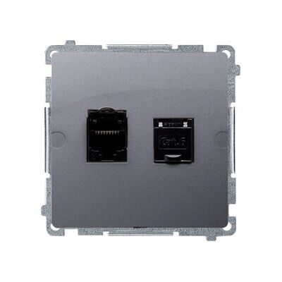 Kontakt-Simon BM62E.01/43 Presa RJ45 doppio schermato - Presa a parete Kontakt-Simon BM62E.01/43 Presa RJ45 doppio schermato - Presa a parete