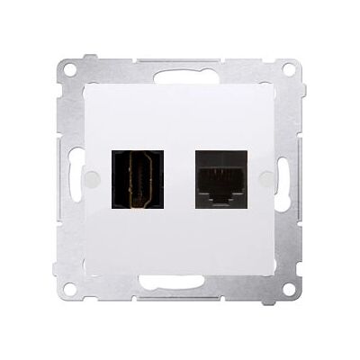 Enchufe HDMI-RJ45 Blanco Kontakt-Simon - Toma eléctrica Enchufe HDMI-RJ45 Blanco Kontakt-Simon - Toma eléctrica