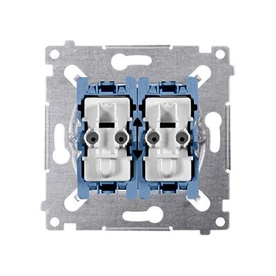 Interruttore doppio con LED SW6/2XLM di Kontakt-Simon - Interruttore elettrico Interruttore doppio con LED SW6/2XLM di Kontakt-Simon - Interruttore elettrico