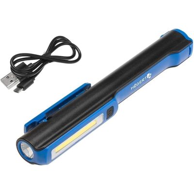 Högert Inspektionstaschenlampe - COB LED 3W, USB aufladbar, Magnet Högert Inspektionstaschenlampe - COB LED 3W, USB aufladbar, Magnet