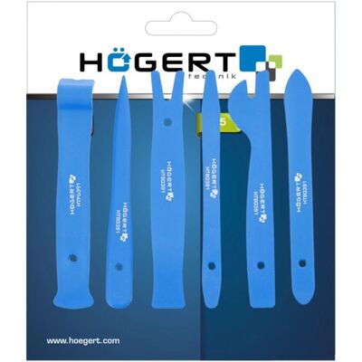 Högert - HT8G391 - 6‑peças - kit de ferramentas de remoção de rádio Högert - HT8G391 - 6‑peças - kit de ferramentas de remoção de rádio