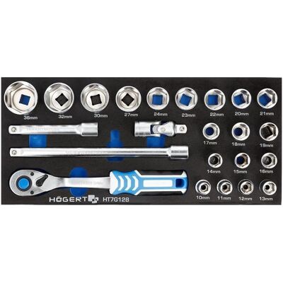 Högert Technik HT7G128 Sada Nářadí - Chrom-vanadiová Ocel Högert Technik HT7G128 Sada Nářadí - Chrom-vanadiová Ocel
