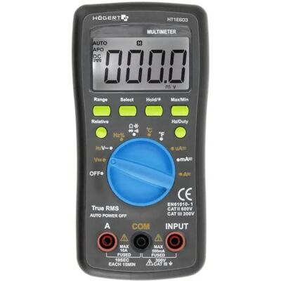 Multímetro Högert Technik - Digital RMS 600V/10A LCD Multímetro Högert Technik - Digital RMS 600V/10A LCD