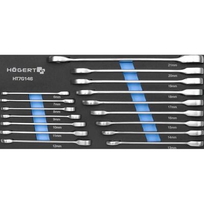 Hogert Technik Set of double ratchet wrenches - Set of double ratchet wrenches Hogert Technik Set of double ratchet wrenches - Set of double ratchet wrenches