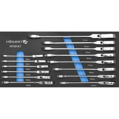 Högert HT7G147 - Hochwertiges Steck- und Maulschlüssel-Set Högert HT7G147 - Hochwertiges Steck- und Maulschlüssel-Set