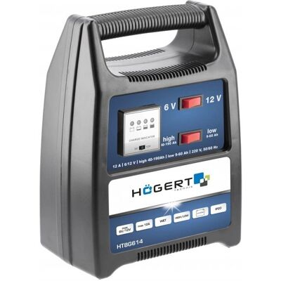 Hogert Technik HT8G614 Akkulaturi - 20-200Ah, 6/12V, Automaattinen Hogert Technik HT8G614 Akkulaturi - 20-200Ah, 6/12V, Automaattinen