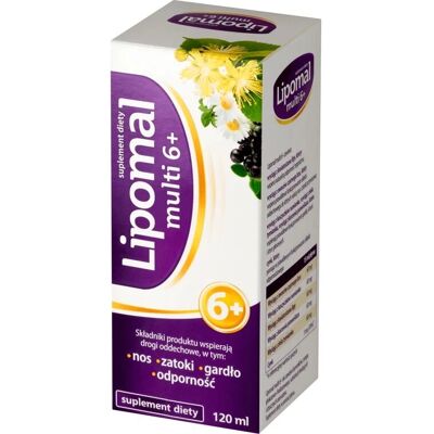 AFLOFARM - Lipomal Multi 6+ - 120 ml - Kinder 6+ - Sirup AFLOFARM - Lipomal Multi 6+ - 120 ml - Kinder 6+ - Sirup