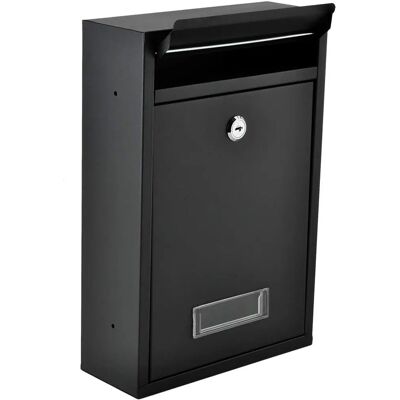 Sort postkasse Malatec med lås - 32x21.7x8.5 cm - Postkasse Sort postkasse Malatec med lås - 32x21.7x8.5 cm - Postkasse