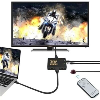 No name 4k HDMI Switch 3x1 - Controle remoto - Interruptor HDMI 3 vias - Preto No name 4k HDMI Switch 3x1 - Controle remoto - Interruptor HDMI 3 vias - Preto