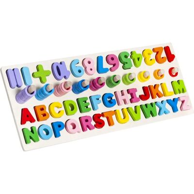 Dřevěné puzzle Northix - Písmena a Čísla - Vzdělávací hra pro děti Dřevěné puzzle Northix - Písmena a Čísla - Vzdělávací hra pro děti