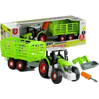 Leantoys Traktor mit offenem Anhänger 43cm - Spielzeugauto Leantoys Traktor mit offenem Anhänger 43cm - Spielzeugauto