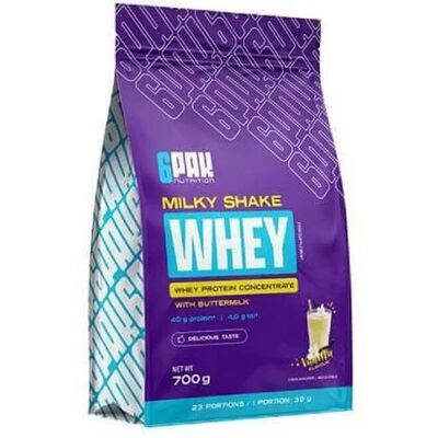 6PAK Nutrition Milky Shake Whey Vanilla 700g Protein Powder 6PAK Nutrition Milky Shake Whey Vanilla 700g Protein Powder