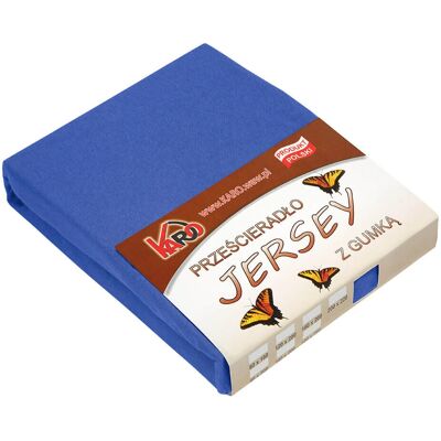 KARO - 160x200 - Szafirowy - 150 g/m2 - Prześcieradło do łóżka KARO - 160x200 - Szafirowy - 150 g/m2 - Prześcieradło do łóżka