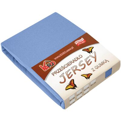 KARO - Jersey Fitted - Niebieski - 180x200 - Fitted sheet KARO - Jersey Fitted - Niebieski - 180x200 - Fitted sheet