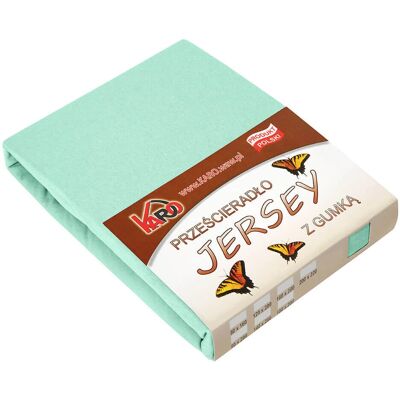 KARO - Jersey - Pistacjowy - 200x220 cm - Fitted sheet KARO - Jersey - Pistacjowy - 200x220 cm - Fitted sheet