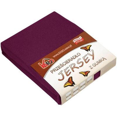 KARO - 200x220 - Śliwkowy - 150 g/m2 - Fitted sheet KARO - 200x220 - Śliwkowy - 150 g/m2 - Fitted sheet