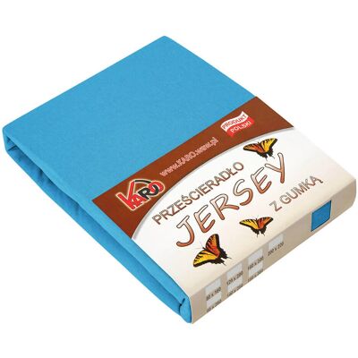 KARO - Jersey Fitted Sheet - Turquoise - Fitted sheet KARO - Jersey Fitted Sheet - Turquoise - Fitted sheet