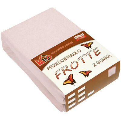KARO - 200x220 - Powder pink - Frotte fitted sheet KARO - 200x220 - Powder pink - Frotte fitted sheet