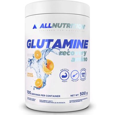 Allnutrition Glutamine Recovery Amino 500g - Wspiera regenerację mięśni, wzbogacony o taurynę i witaminę C Allnutrition Glutamine Recovery Amino 500g - Wspiera regenerację mięśni, wzbogacony o taurynę i witaminę C