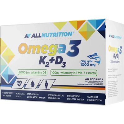 Allnutrition Omega 3 K2 D3 - Herz, Knochen & Immunsystem Allnutrition Omega 3 K2 D3 - Herz, Knochen & Immunsystem