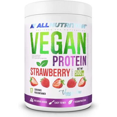ALLNUTRITION Vegan Protein Powder - Strawberry - 500g ALLNUTRITION Vegan Protein Powder - Strawberry - 500g
