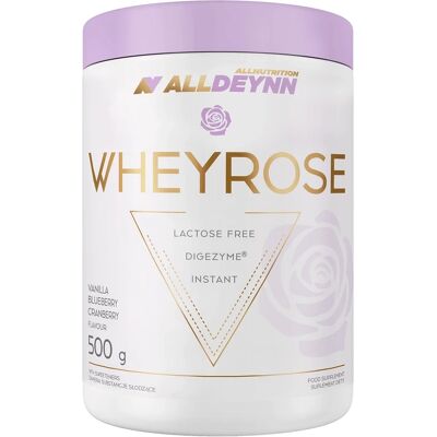 Allnutrition AllDeynn Wheyrose - 500g Proteinpulver mit Vanille, Blaubeere & Cranberry Allnutrition AllDeynn Wheyrose - 500g Proteinpulver mit Vanille, Blaubeere & Cranberry