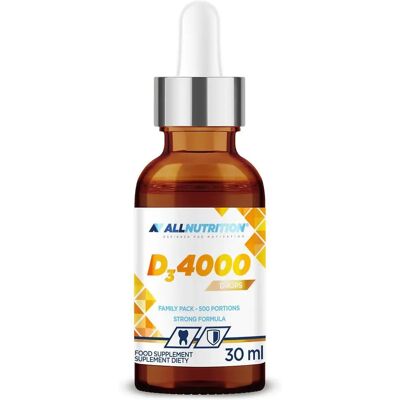 Allnutrition Vitamin D3 4000 Tropfen - 30 ml - Nahrungsergänzungsmittel Allnutrition Vitamin D3 4000 Tropfen - 30 ml - Nahrungsergänzungsmittel