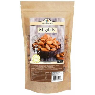 Pięć Przemian Geschälte Mandeln - Mandeln - Glutenfrei, Hoch in Ballaststoffen Pięć Przemian Geschälte Mandeln - Mandeln - Glutenfrei, Hoch in Ballaststoffen