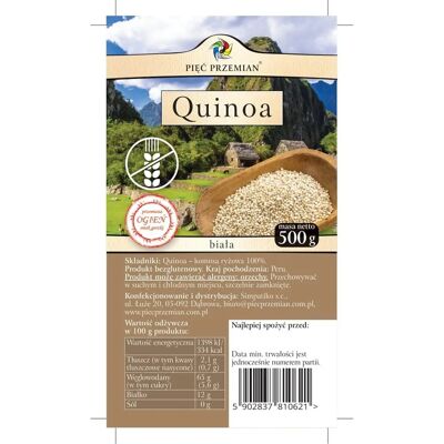 FÜNF ÄNDERUNGEN Weiße Quinoa - Quinoa 500g - Quinoa FÜNF ÄNDERUNGEN Weiße Quinoa - Quinoa 500g - Quinoa