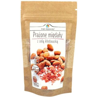 Geröstete Mandeln mit Himalaya-Salz - Glutenfrei Vegan 100g Geröstete Mandeln mit Himalaya-Salz - Glutenfrei Vegan 100g