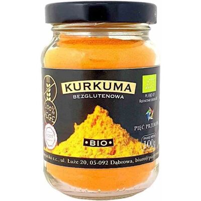 FIVE CHANGES - Bio bezglutenowa mielona kurkuma - 100 g - Mielona kurkuma FIVE CHANGES - Bio bezglutenowa mielona kurkuma - 100 g - Mielona kurkuma