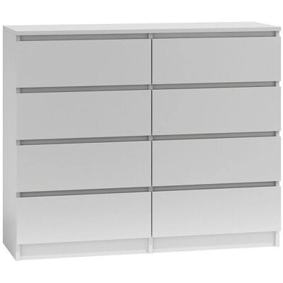 Topeshop M8 120 BIEL Commode Blanche - Meubles - Publicité Topeshop M8 120 BIEL Commode Blanche - Meubles - Publicité