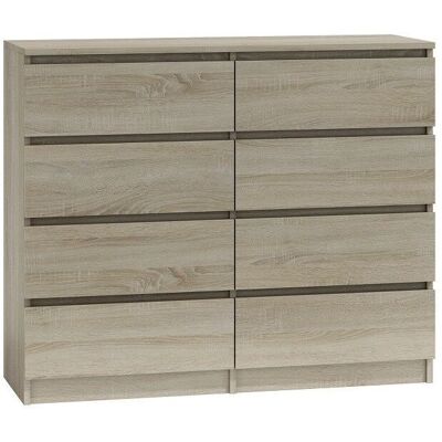 Topeshop M8 120 Sonoma Szufladowa Komoda - Meble do Sypialni Topeshop M8 120 Sonoma Szufladowa Komoda - Meble do Sypialni