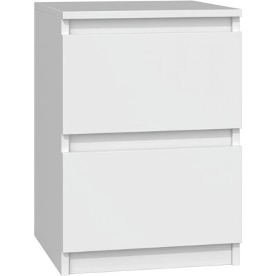 Topeshop M2 BIEL Nachttisch - 2 Schubladen, Weiß Topeshop M2 BIEL Nachttisch - 2 Schubladen, Weiß