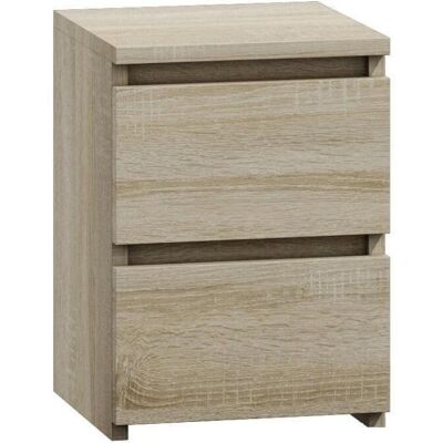 Topeshop M2 SONOMA Nachttisch - Zwei Schubladen - Nachttisch - Schlafzimmermöbel Topeshop M2 SONOMA Nachttisch - Zwei Schubladen - Nachttisch - Schlafzimmermöbel