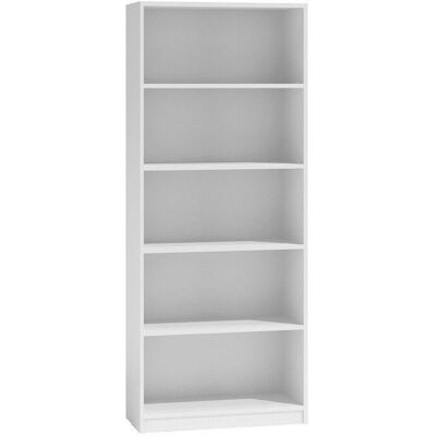 Topeshop R60 BIEL Bücherschrank - 5 Ablagen Modern Haltbar Weiß Topeshop R60 BIEL Bücherschrank - 5 Ablagen Modern Haltbar Weiß