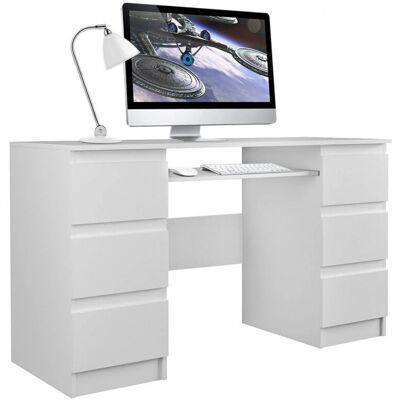 Topeshop KUBA BIEL MAT Bureau Informatique - Blanc - Publicité Topeshop KUBA BIEL MAT Bureau Informatique - Blanc - Publicité