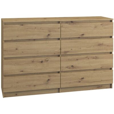 Topeshop M8 140 ARTISAN Kommode - Modern, 8 Schubladen, Laminat Topeshop M8 140 ARTISAN Kommode - Modern, 8 Schubladen, Laminat