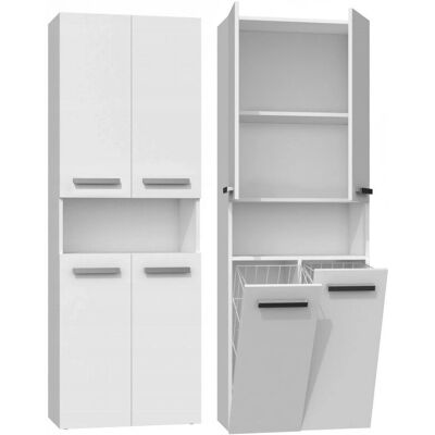 Gabinete de almacenamiento para baño Topeshop Nel 2K Blanco Gabinete de almacenamiento para baño Topeshop Nel 2K Blanco