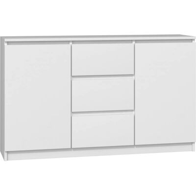 Topeshop 2D3S BIEL lipasto - Moderni valkoinen säilytyskaluste Topeshop 2D3S BIEL lipasto - Moderni valkoinen säilytyskaluste