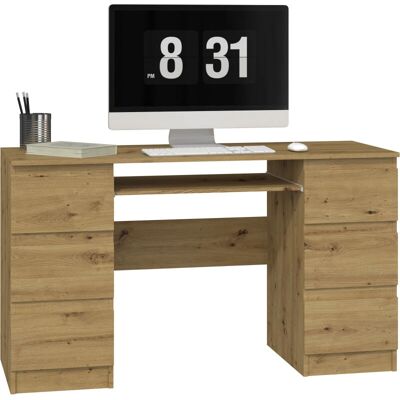 Topeshop KUBA ARTISAN Eichen-Computertisch - Büromöbel Topeshop KUBA ARTISAN Eichen-Computertisch - Büromöbel