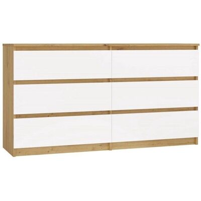 TOPESHOP Aster – Szeroka komoda do sypialni, salonu lub biura - 6 szuflad TOPESHOP Aster – Szeroka komoda do sypialni, salonu lub biura - 6 szuflad